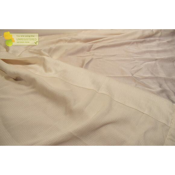 Threshold 34x63" Light Filtering Pebbled Satin Back Tab Curtain Panel Ivory* - Picture 6 of 7